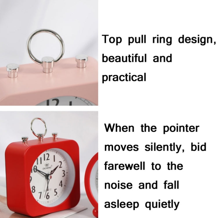 Lazy Silent Small Alarm Clock Office Home Desktop Clock, Red, Green, Blue, Black, Pink, Grey