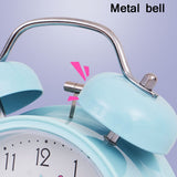 Student Cute Style Bell Alarm Clock Bedside Mute Clock With Light Specification：, Y33 3 Inch (Blue), Y33 3 Inch (Green), Y33 3 Inch (Pink), Y33 3 Inch (Beige), Y34 3 Inch (Blue), Y34 3 Inch (Green), Y34 3 Inch (Pink), Y34 3 Inch (Beige), Y35 4 Inch (Bl...