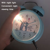Student Cute Style Bell Alarm Clock Bedside Mute Clock With Light Specification：, Y33 3 Inch (Blue), Y33 3 Inch (Green), Y33 3 Inch (Pink), Y33 3 Inch (Beige), Y34 3 Inch (Blue), Y34 3 Inch (Green), Y34 3 Inch (Pink), Y34 3 Inch (Beige), Y35 4 Inch (Bl...