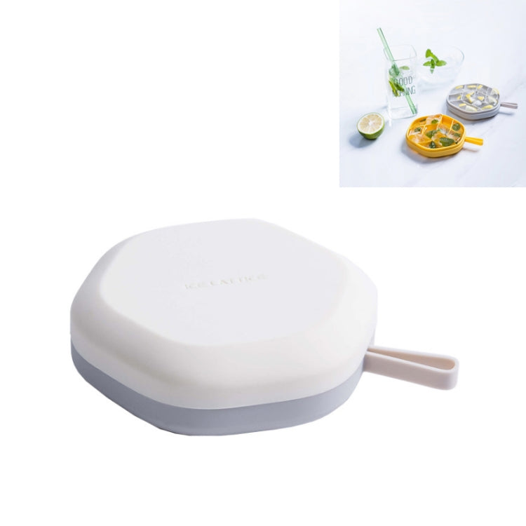 DIY Creative Hexagonal Ice Cube Mold Storage Box DIY Homemade Ice Tray, Hexagonal(White), Hexagonal(Red Blue)