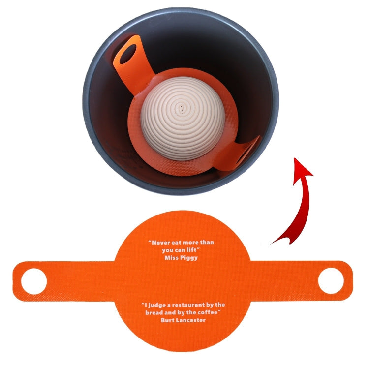 Oven Accessories Bread Dough Transfer Baking Mat Long Handle Extraction Mat, Brown, Orange