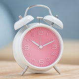 4 Inch Bedroom Bedside Stereo Digital Silent Alarm Clock With Light, White Shell Pink Surface, White Shell Blue Surface, White Shell Green Surface, White Shell Red Surface, White Shell White Surface, 4 inch convex powder shell, Blue Shell Blue Surface...