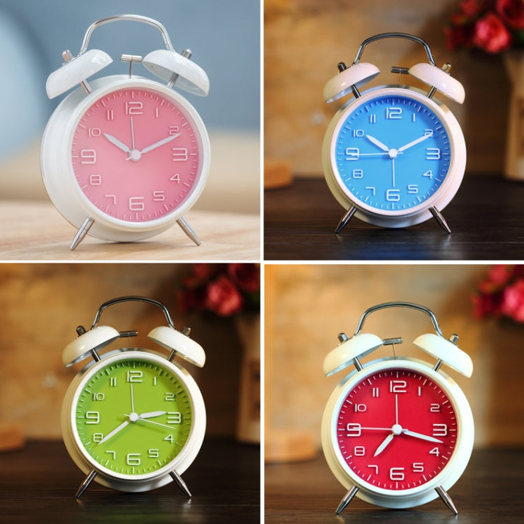 4 Inch Bedroom Bedside Stereo Digital Silent Alarm Clock With Light, White Shell Pink Surface, White Shell Blue Surface, White Shell Green Surface, White Shell Red Surface, White Shell White Surface, 4 inch convex powder shell, Blue Shell Blue Surface...