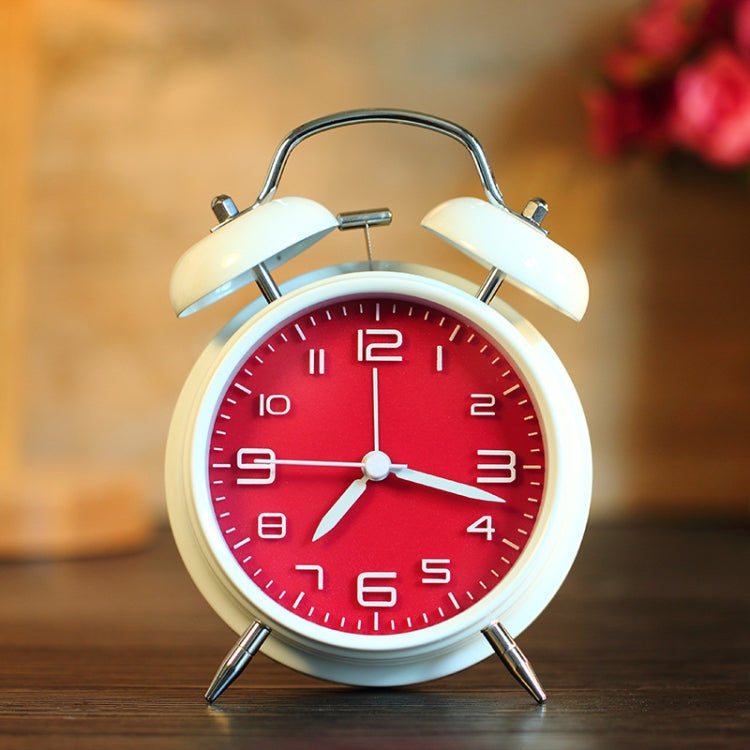 4 Inch Bedroom Bedside Stereo Digital Silent Alarm Clock With Light, White Shell Pink Surface, White Shell Blue Surface, White Shell Green Surface, White Shell Red Surface, White Shell White Surface, 4 inch convex powder shell, Blue Shell Blue Surface...