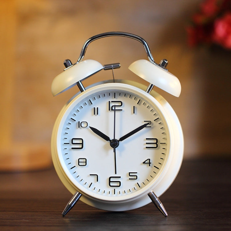 4 Inch Bedroom Bedside Stereo Digital Silent Alarm Clock With Light, White Shell Pink Surface, White Shell Blue Surface, White Shell Green Surface, White Shell Red Surface, White Shell White Surface, 4 inch convex powder shell, Blue Shell Blue Surface...