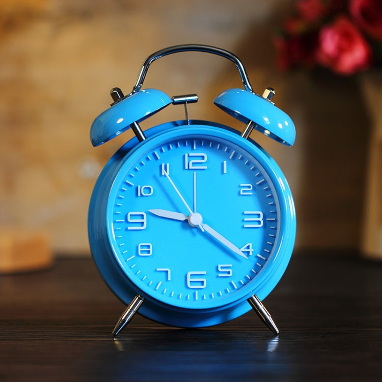 4 Inch Bedroom Bedside Stereo Digital Silent Alarm Clock With Light, White Shell Pink Surface, White Shell Blue Surface, White Shell Green Surface, White Shell Red Surface, White Shell White Surface, 4 inch convex powder shell, Blue Shell Blue Surface...