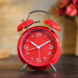 4 Inch Bedroom Bedside Stereo Digital Silent Alarm Clock With Light, White Shell Pink Surface, White Shell Blue Surface, White Shell Green Surface, White Shell Red Surface, White Shell White Surface, 4 inch convex powder shell, Blue Shell Blue Surface...