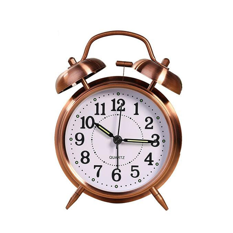 Metal Quality Mute Luminous Alarm Clock Classic Double Bell Clock