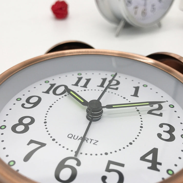 Metal Quality Mute Luminous Alarm Clock Classic Double Bell Clock