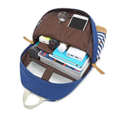 3 PCS/Set Canvas Leisure Backpack Large Capacity Printed School Bag, Green, Black, Navy Blue, Pink, Grey