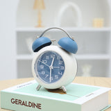 Bedroom Desktop Metal Digital Mechanical Alarm Clock Living Room Silent Clock With Night Light, Green, Blue, Coffee Color, Pink