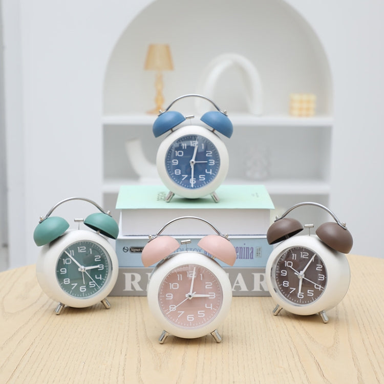 Bedroom Desktop Metal Digital Mechanical Alarm Clock Living Room Silent Clock With Night Light, Green, Blue, Coffee Color, Pink