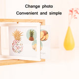 Wooden Rotating Double-Sided Swinging Table Photo Frame Size:, 6 inch, 7 inch, 8 inch