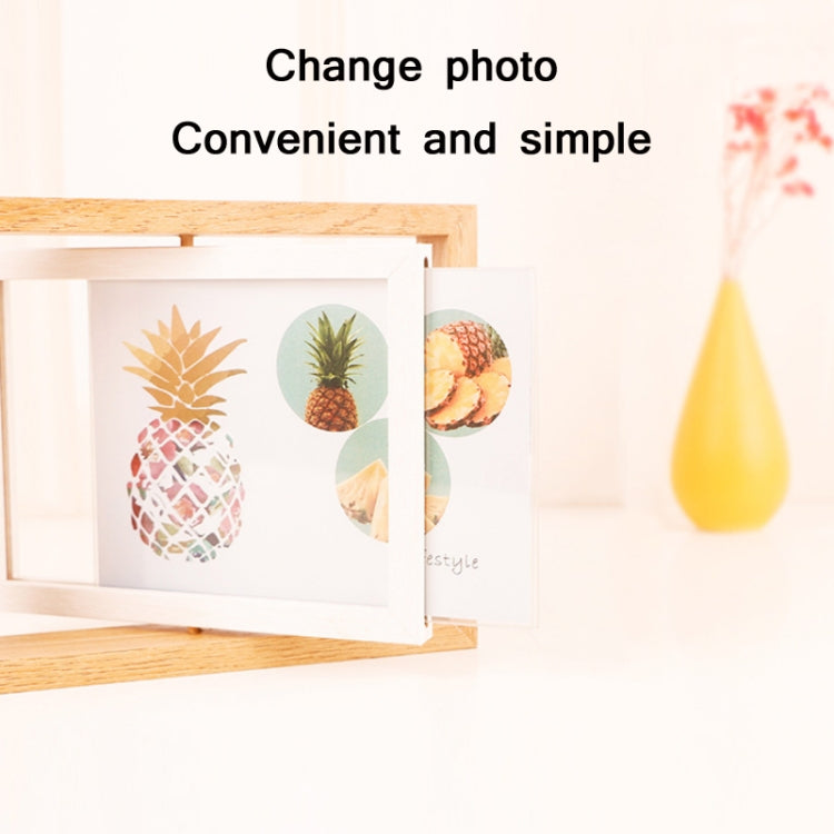 Wooden Rotating Double-Sided Swinging Table Photo Frame Size:, 6 inch, 7 inch, 8 inch