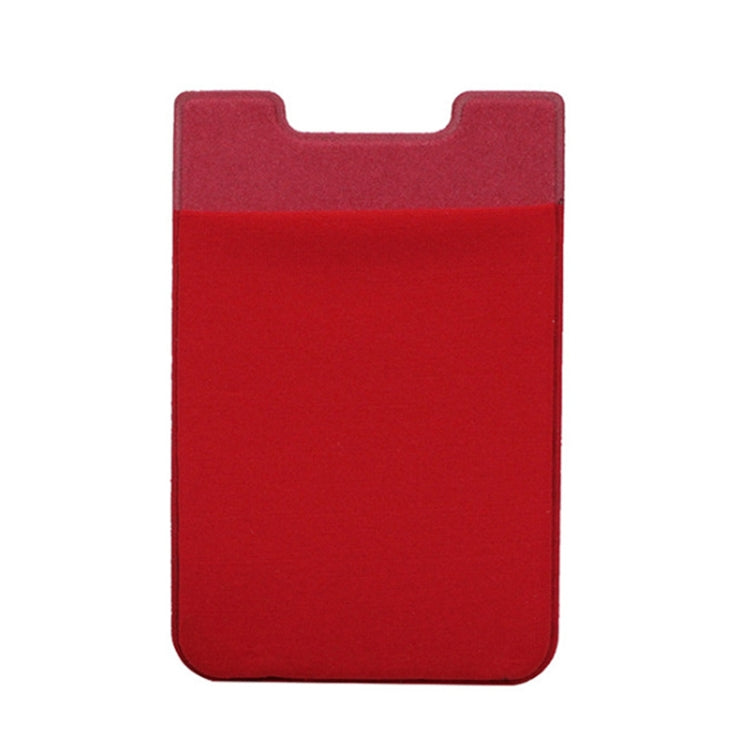 Stretch Lycra Mobile Phone Back Sticker Card Holder Phone Back Wallet Bus Bank Card Holder, Black, Red, Pink, Green, Rose Red, White, Deep Blue, Water Blue, Purple, Brown, Dark Blue, Dark Gray, Gold, Gray