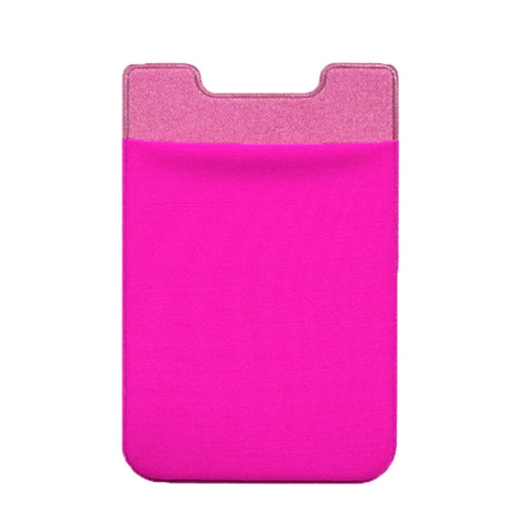 Stretch Lycra Mobile Phone Back Sticker Card Holder Phone Back Wallet Bus Bank Card Holder, Black, Red, Pink, Green, Rose Red, White, Deep Blue, Water Blue, Purple, Brown, Dark Blue, Dark Gray, Gold, Gray