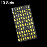 10 Sets Hand Account Alphanumeric Sticker Diary Plan DIY Sticker Set, Bronze Physical Letter, Bronze Cartoon Letter, Bronze Number, Hot Silver Physical Letter, Hot Silver Cartoon Letter, Hot Silver Number Bronze Number