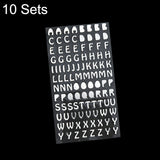 10 Sets Hand Account Alphanumeric Sticker Diary Plan DIY Sticker Set, Bronze Physical Letter, Bronze Cartoon Letter, Bronze Number, Hot Silver Physical Letter, Hot Silver Cartoon Letter, Hot Silver Number Hot Silver Cartoon Letter