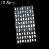 10 Sets Hand Account Alphanumeric Sticker Diary Plan DIY Sticker Set, Bronze Physical Letter, Bronze Cartoon Letter, Bronze Number, Hot Silver Physical Letter, Hot Silver Cartoon Letter, Hot Silver Number Hot Silver Number