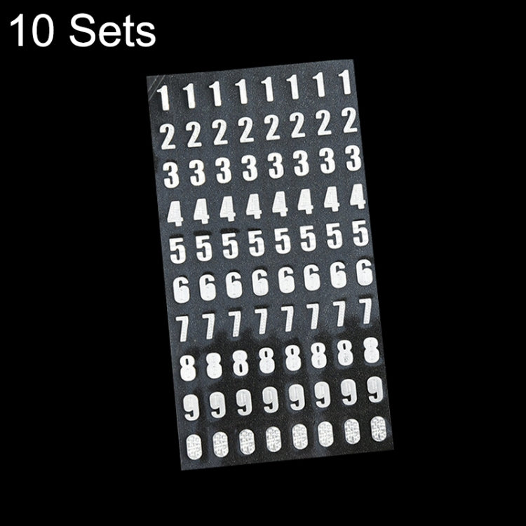 10 Sets Hand Account Alphanumeric Sticker Diary Plan DIY Sticker Set, Bronze Physical Letter, Bronze Cartoon Letter, Bronze Number, Hot Silver Physical Letter, Hot Silver Cartoon Letter, Hot Silver Number Hot Silver Number