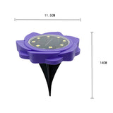 2 PCS 8 LEDs Solar Petals Buried Lamp Waterproof Garden Lawn Light, Specification:, Purple Lily (White Light), Purple Lily (Warm Light), Purple Lily (Colorful Light), Red Rose (White Light), Red Rose (Warm Light), Red Rose (Colorful Light)             ...