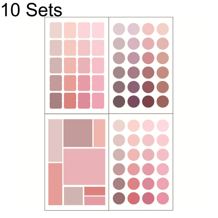 10 Sets YZCSBQ Multifunctional Color Label Sticker Index Sticky Note, Pink, Yellow, Green, Purple Pink