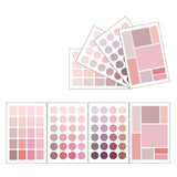 10 Sets YZCSBQ Multifunctional Color Label Sticker Index Sticky Note, Pink, Yellow, Green, Purple