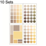 10 Sets YZCSBQ Multifunctional Color Label Sticker Index Sticky Note, Pink, Yellow, Green, Purple Yellow