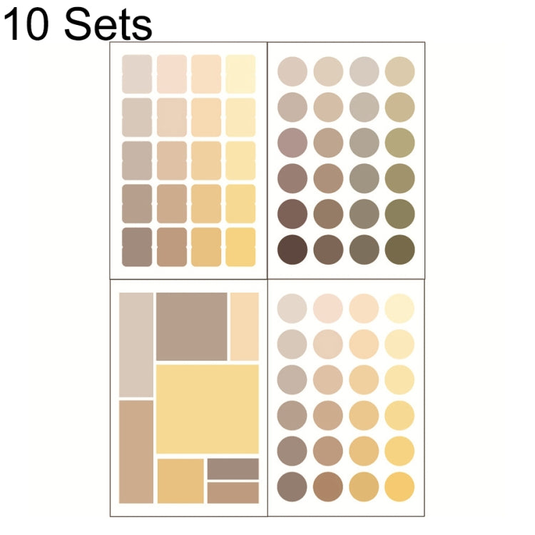 10 Sets YZCSBQ Multifunctional Color Label Sticker Index Sticky Note, Pink, Yellow, Green, Purple Yellow