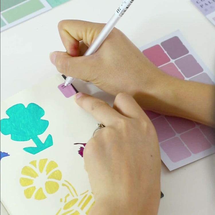 10 Sets YZCSBQ Multifunctional Color Label Sticker Index Sticky Note, Pink, Yellow, Green, Purple