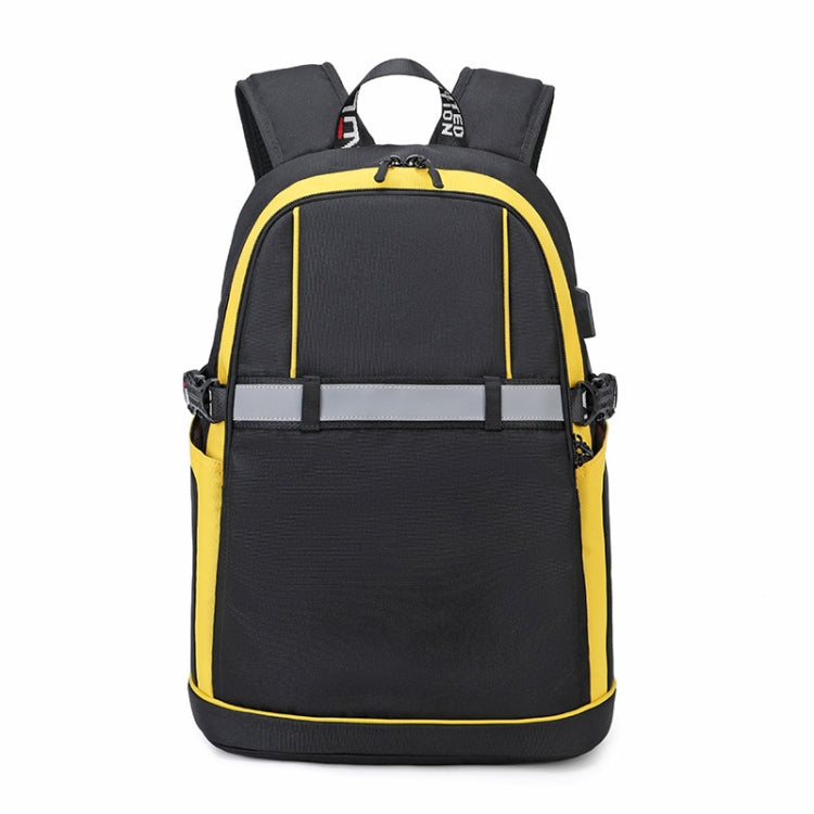 2101 Student Backpack Fashion Casual Backpack, Large Yellow, Large Black, Small Yellow, Small Black Small Yellow