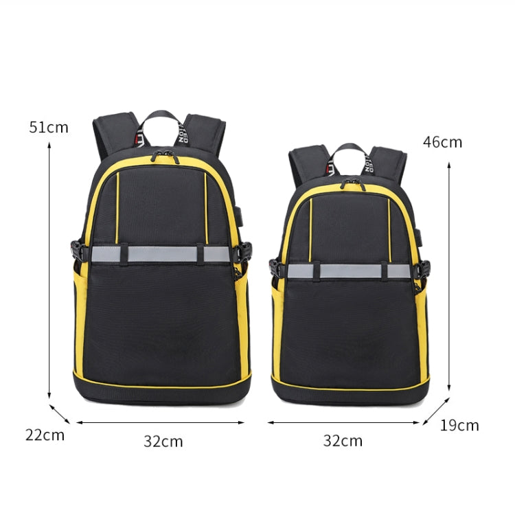 2101 Student Backpack Fashion Casual Backpack, Large Yellow, Large Black, Small Yellow, Small Black