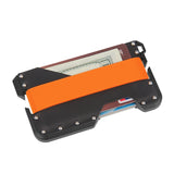 JK02 Metal Card Holder RFID Anti-Theft Leather Wallet EDC Multifunctional Stainless Steel Aluminum Alloy Card Holder, Black, Black+ Khaki +Black, Black+Black + Orange, Black + Khaki + Orange, Silver + Black + Black, Silver + Khaki + Black        ...