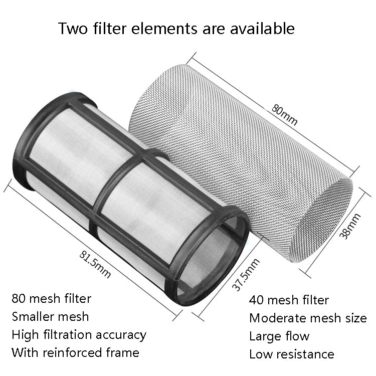 Water Pipe Front Plastic Filter Garden Irrigation Water Purifier, Specification:, 4 Points Interface 40 Mesh, 6 Points Interface 40 Mesh, 1 inch Interface 40 Mesh, 4 Points Interface 80 Mesh, 6 Points Interface 80 Mesh, 1 inch Interface 80 Mesh        ...