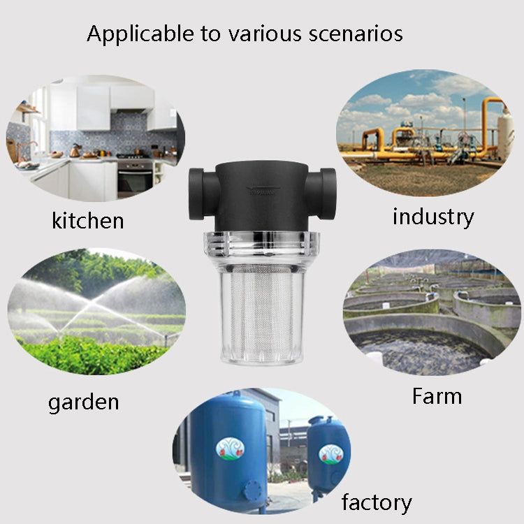 Water Pipe Front Plastic Filter Garden Irrigation Water Purifier, Specification:, 4 Points Interface 40 Mesh, 6 Points Interface 40 Mesh, 1 inch Interface 40 Mesh, 4 Points Interface 80 Mesh, 6 Points Interface 80 Mesh, 1 inch Interface 80 Mesh        ...