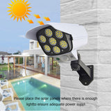 Solar Sensor LED Wall Light Simulation Surveillance Camera Glare Anti-Thief Street Lamp, Style:, Remote Control (42LED), Remote Control (77LED)