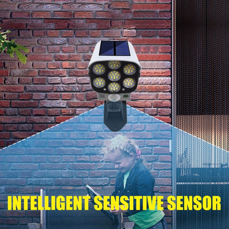 Solar Sensor LED Wall Light Simulation Surveillance Camera Glare Anti-Thief Street Lamp, Style:, Remote Control (42LED), Remote Control (77LED)