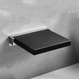 TX-116N-UP Bathroom Shower Seat Elderly Household Wall-Mounted Toilet Folding Stool, Black, White Black