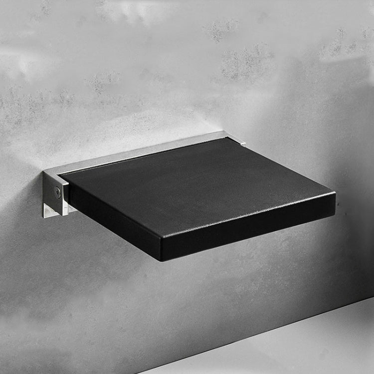 TX-116N-UP Bathroom Shower Seat Elderly Household Wall-Mounted Toilet Folding Stool, Black, White Black