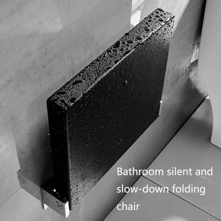 TX-116N-UP Bathroom Shower Seat Elderly Household Wall-Mounted Toilet Folding Stool, Black, White