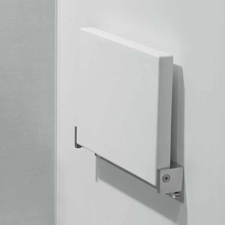 TX-116N-UP Bathroom Shower Seat Elderly Household Wall-Mounted Toilet Folding Stool, Black, White