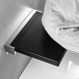 TX-116N-UP Bathroom Shower Seat Elderly Household Wall-Mounted Toilet Folding Stool, Black, White