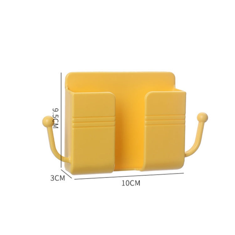 10 PCS Wall-Mounted Remote Control Storage Box Bedside Mobile Phone Charging Stand, 10 PCS Yellow, 10 PCS Green, 10 PCS Blue, 10 PCS Pink, 10 PCS White