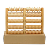 Wooden Roller Massager Small Nails Five-Row Foot Massager