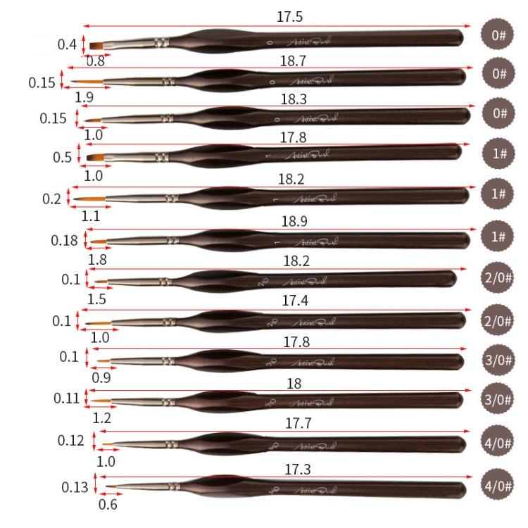 12 PCS/Set Painting Triangle Rod Two-Color Nylon Hair Hook Line Pen Watercolor Brush Pen Art Supplies, Watercolor Brush Pen