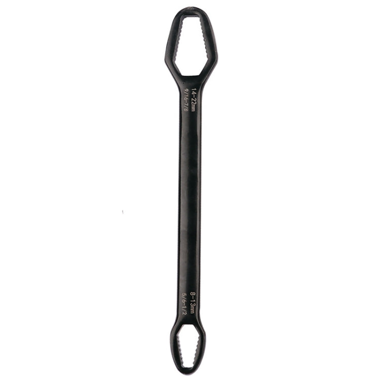 Multi-Function Plum Wrench Open Adjustment Double-Headed Self-Tightening Wrench, Black, Silver