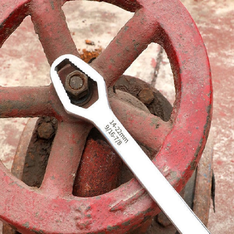 Multi-Function Plum Wrench Open Adjustment Double-Headed Self-Tightening Wrench, Black, Silver