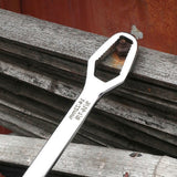 Multi-Function Plum Wrench Open Adjustment Double-Headed Self-Tightening Wrench, Black, Silver