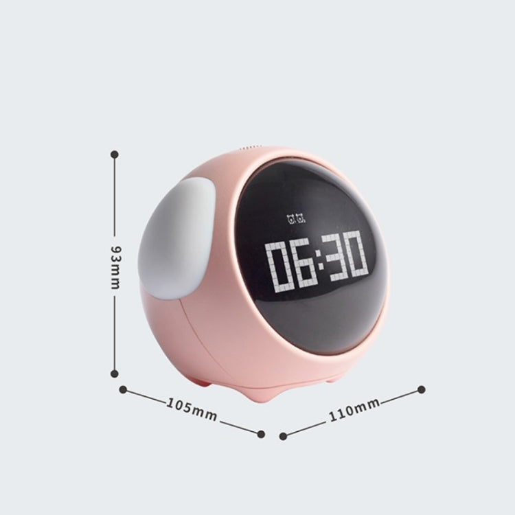 Cartoon Cmart Alarm Clock For Children Bedroom Bedside LED Lamp Charging Electronic Digital Clock, White (Expression Version), Pink (Expression Version)