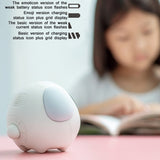 Cartoon Cmart Alarm Clock For Children Bedroom Bedside LED Lamp Charging Electronic Digital Clock, White (Expression Version), Pink (Expression Version)